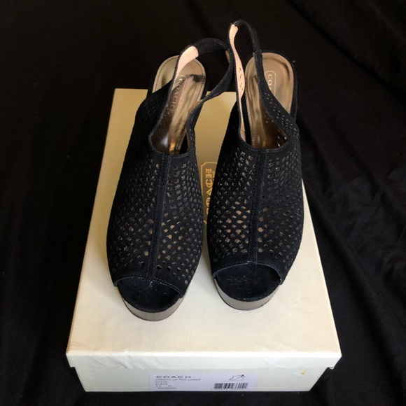 Black Coach wedges - Picture 2 of 4